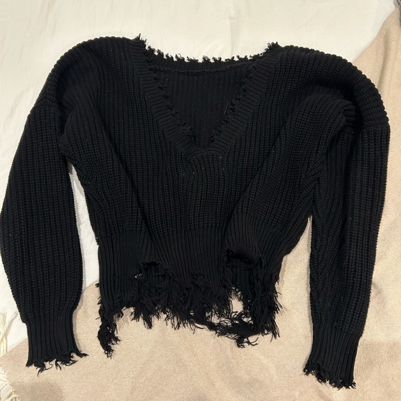 BSBW black distressed sweater - Picture 4 of 5